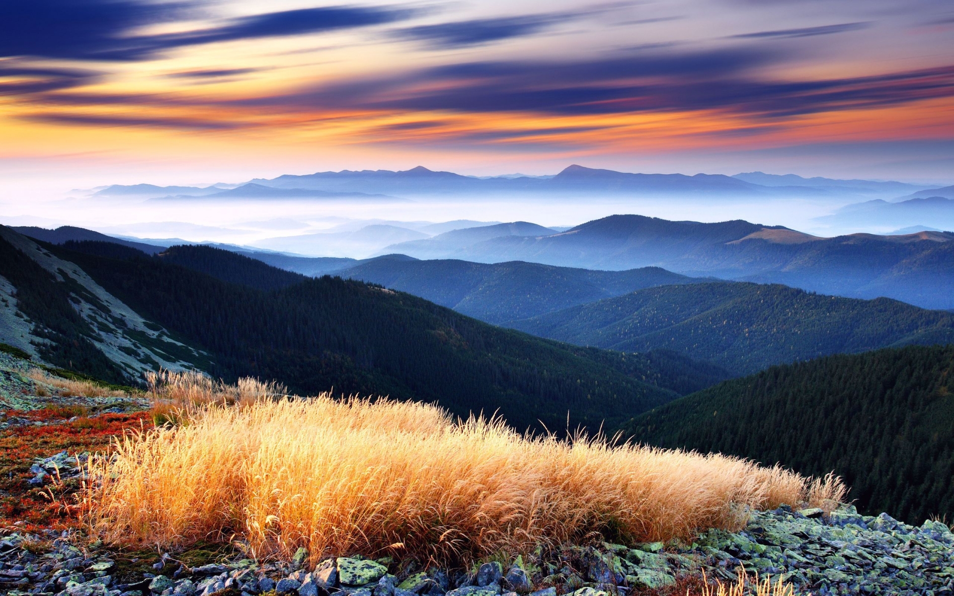 Over the Mountains View for 1920 x 1200 widescreen resolution