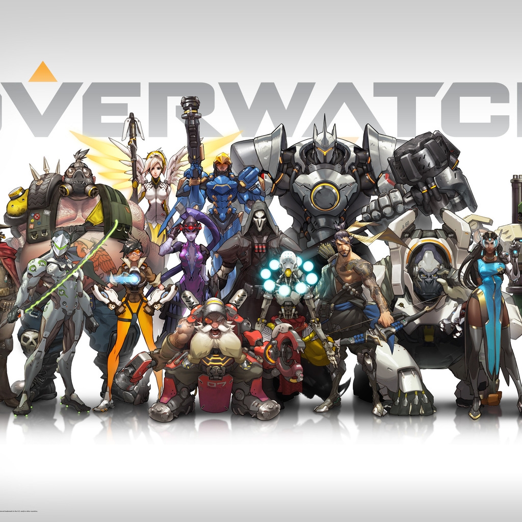 Overwatch Lineup for 1024 x 1024 iPad resolution