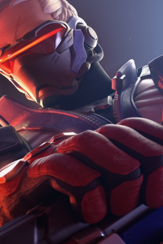 Overwatch Soldier for 320 x 480 iPhone resolution