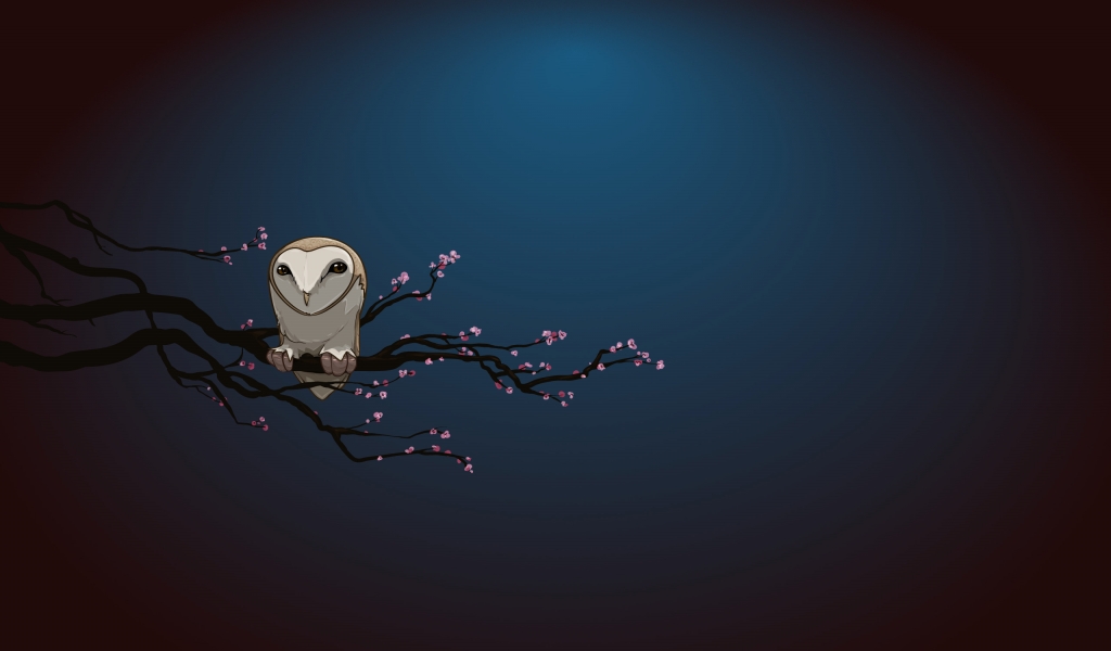 Owl Alone for 1024 x 600 widescreen resolution