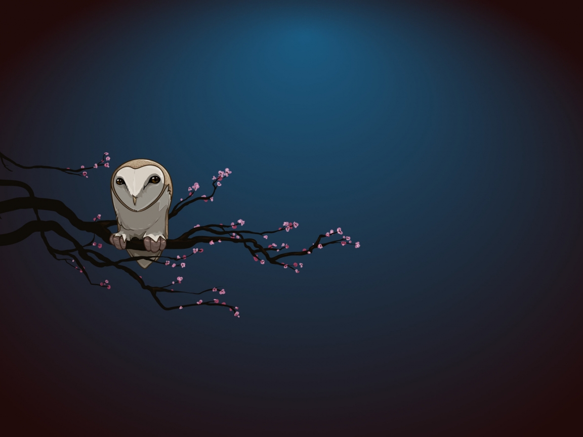 Owl Alone for 1152 x 864 resolution