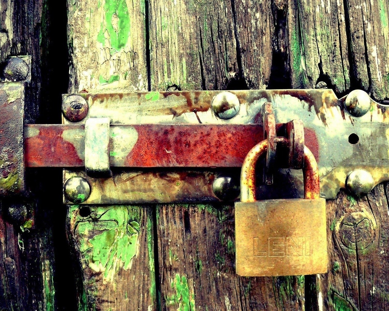 Padlock on the gate for 1280 x 1024 resolution