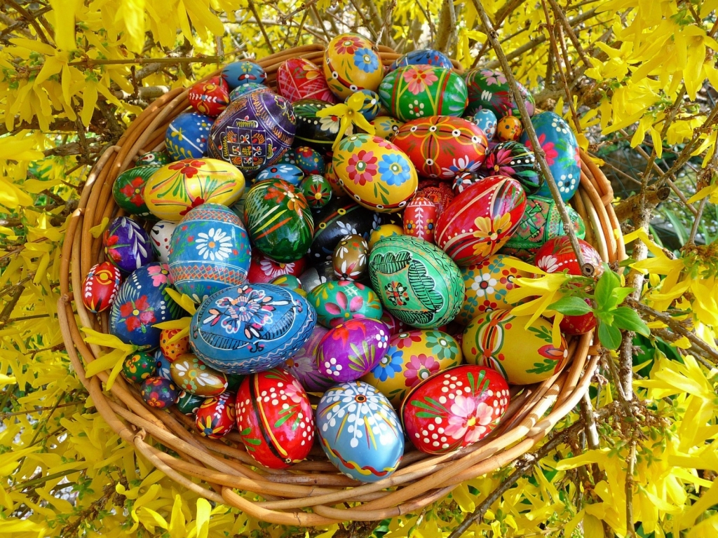 Painted Easter Eggs for 1024 x 768 resolution