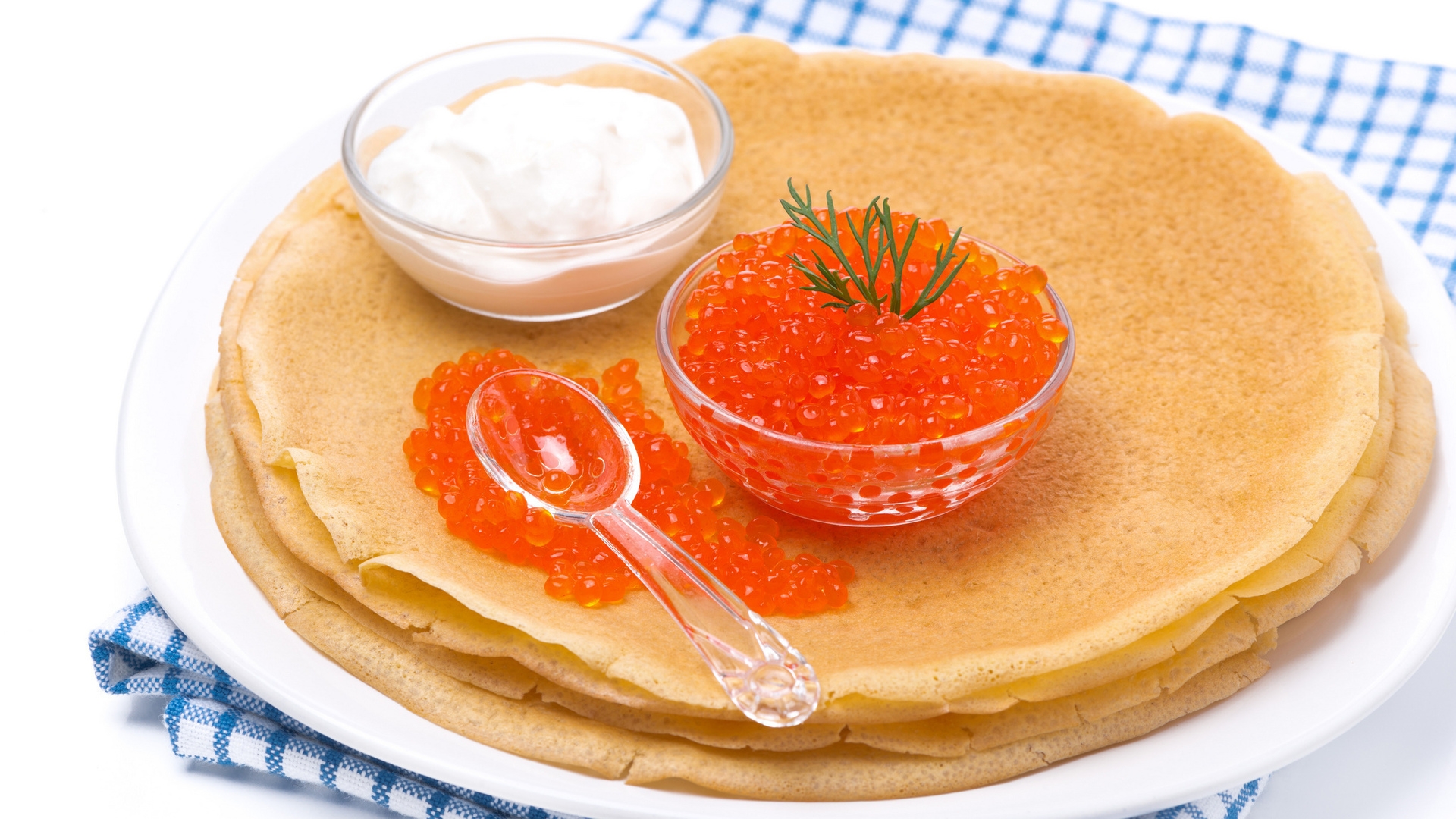 Pancakes and Red Caviar for 1920 x 1080 HDTV 1080p resolution