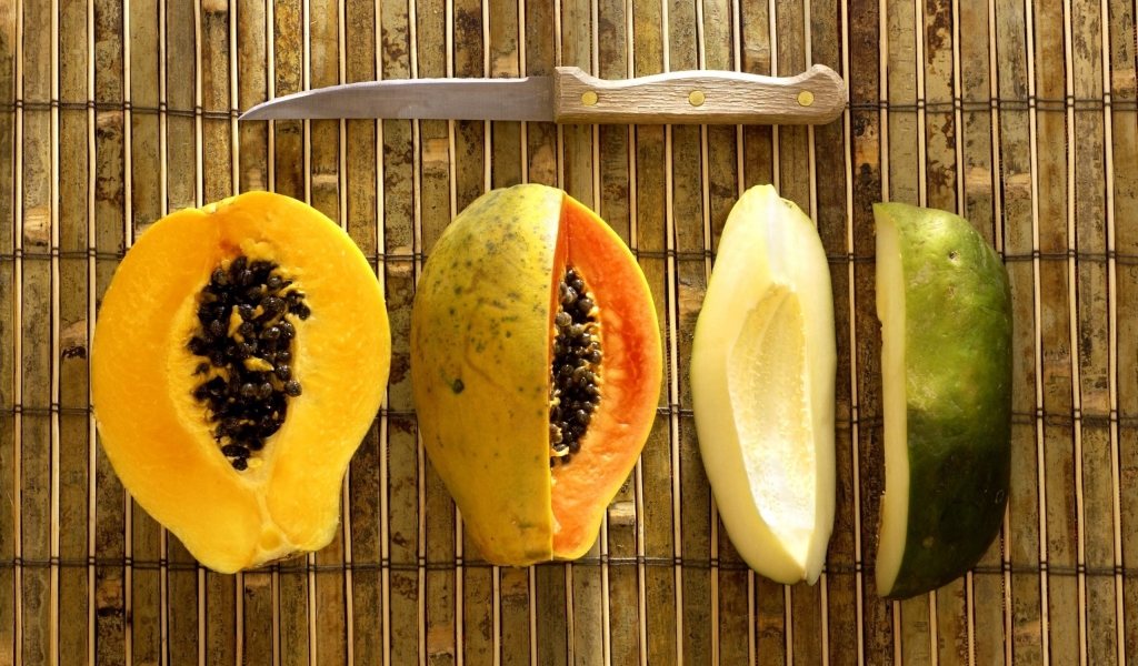 Papaya Fruit for 1024 x 600 widescreen resolution