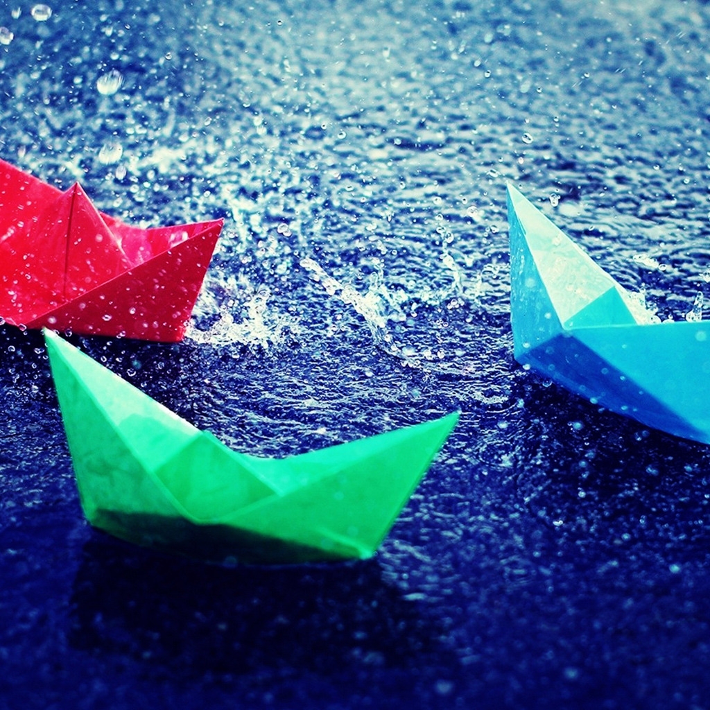Paper Boats for 1024 x 1024 iPad resolution