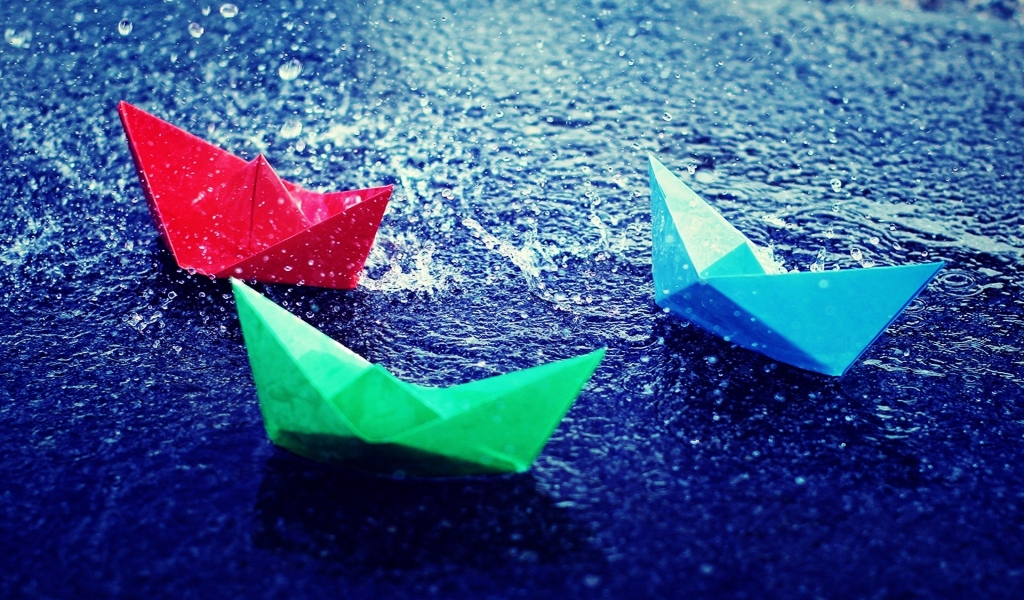 Paper Boats for 1024 x 600 widescreen resolution