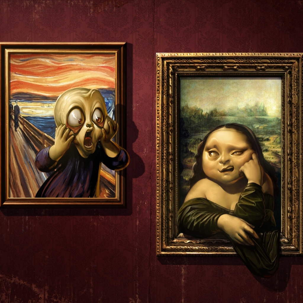 Parodies of Famous Paintings for 1024 x 1024 iPad resolution