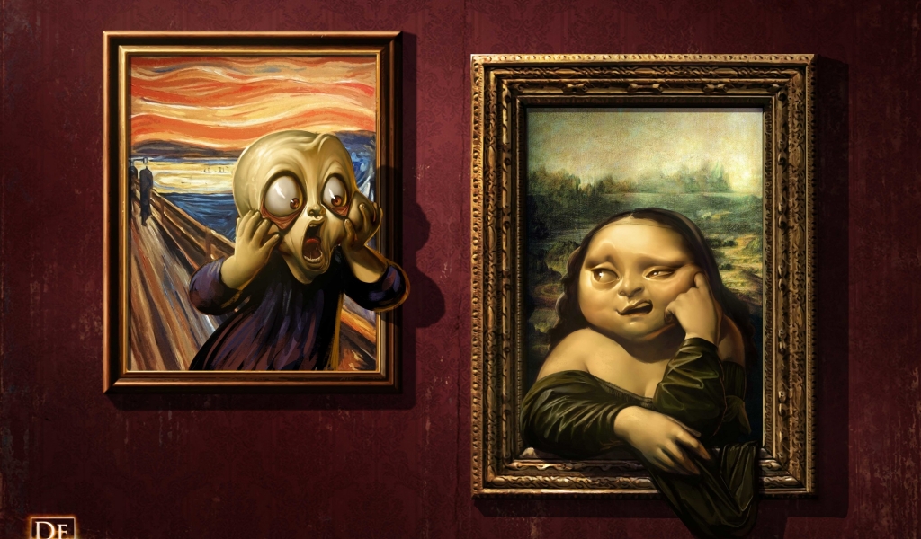 Parodies of Famous Paintings for 1024 x 600 widescreen resolution