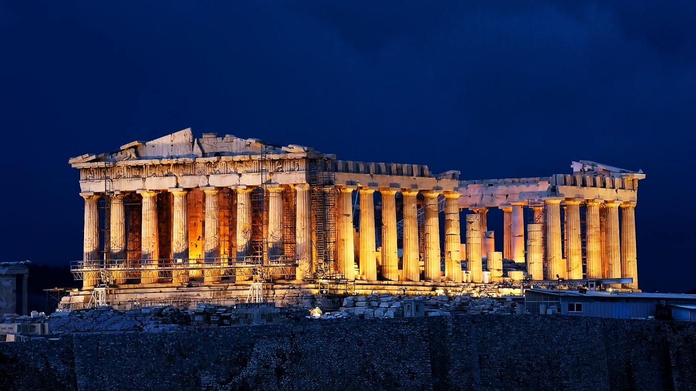 Parthenon Acropolis Athens for 1366 x 768 HDTV resolution
