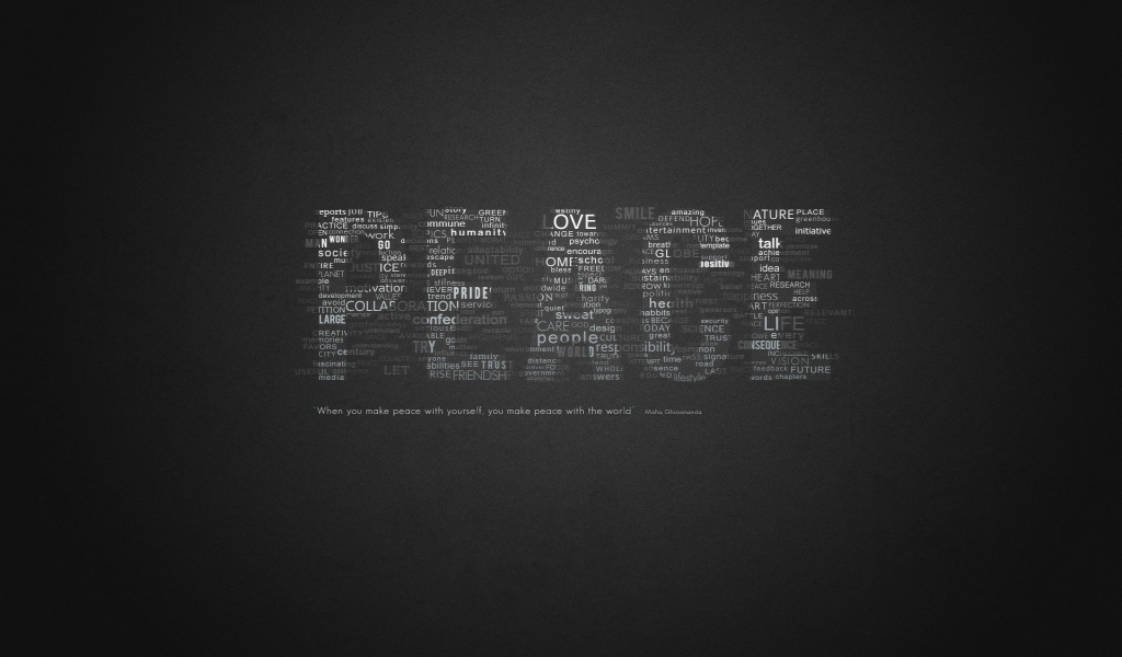 Peace for 1024 x 600 widescreen resolution