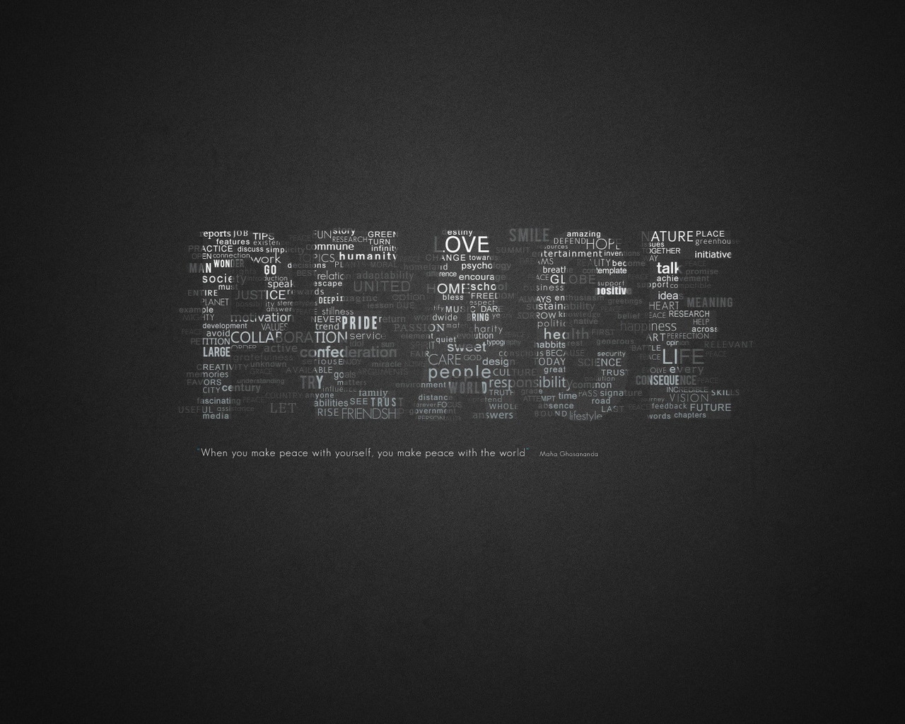 Peace for 1280 x 1024 resolution