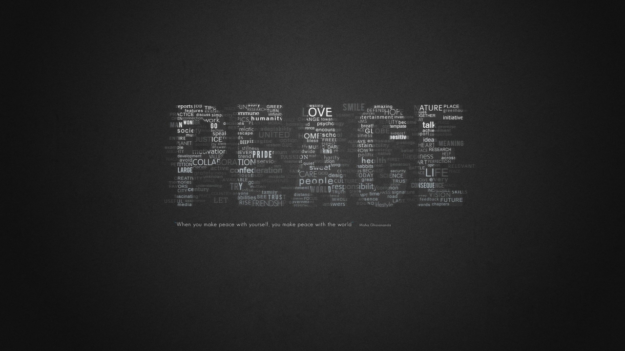 Peace for 1280 x 720 HDTV 720p resolution