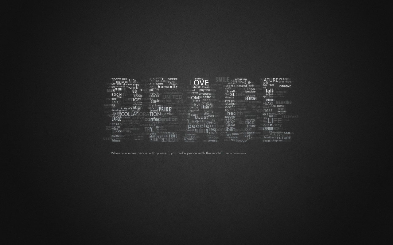 Peace for 1280 x 800 widescreen resolution