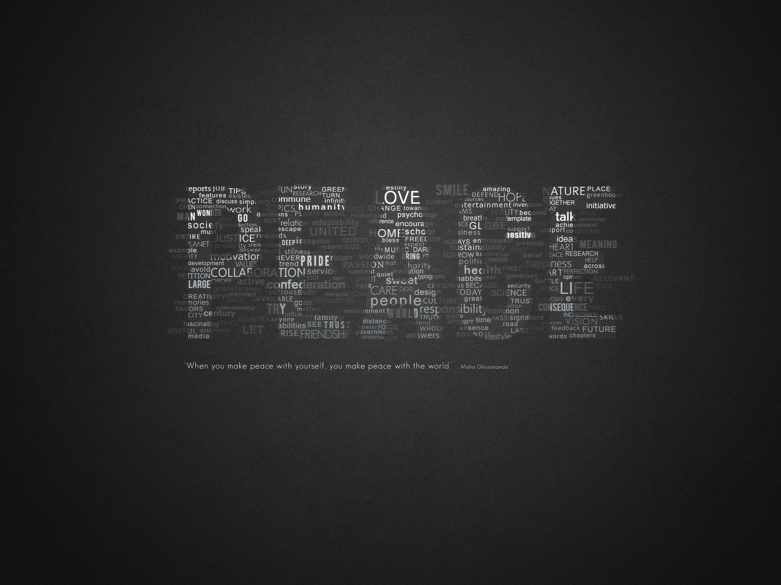 Peace for 1600 x 1200 resolution