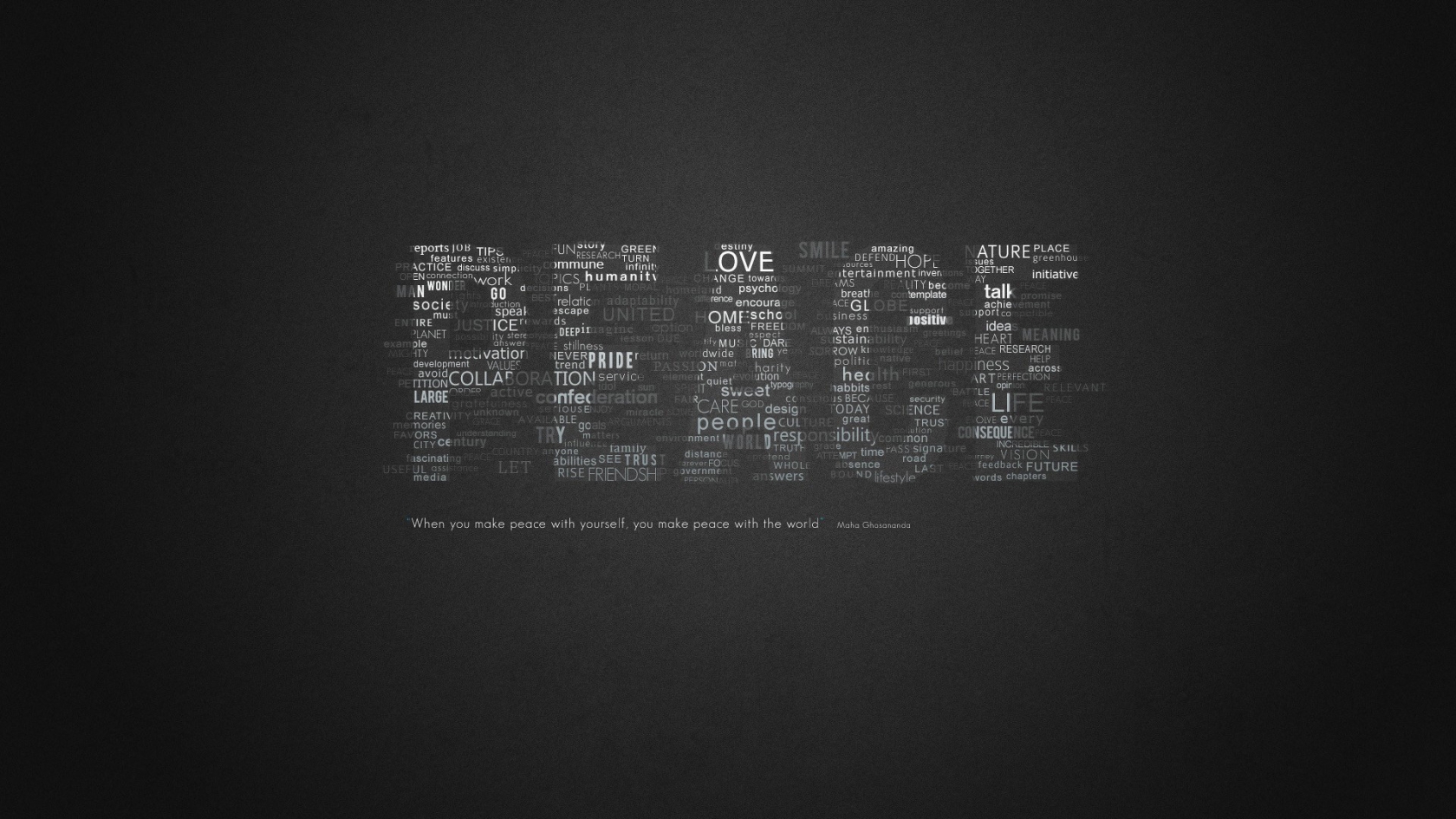 Peace for 1680 x 945 HDTV resolution