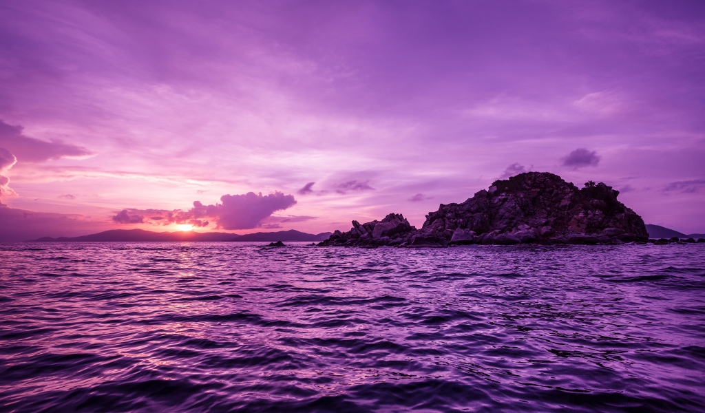 Pelican Island Sunset for 1024 x 600 widescreen resolution