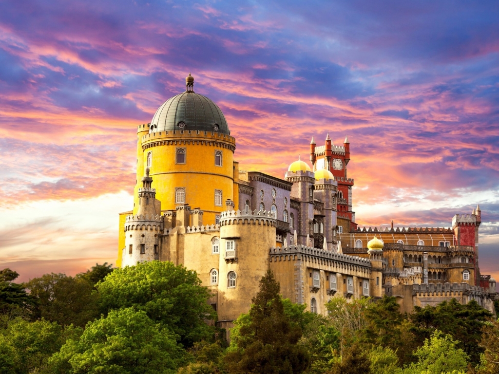 Pena National Palace Portugal for 1024 x 768 resolution