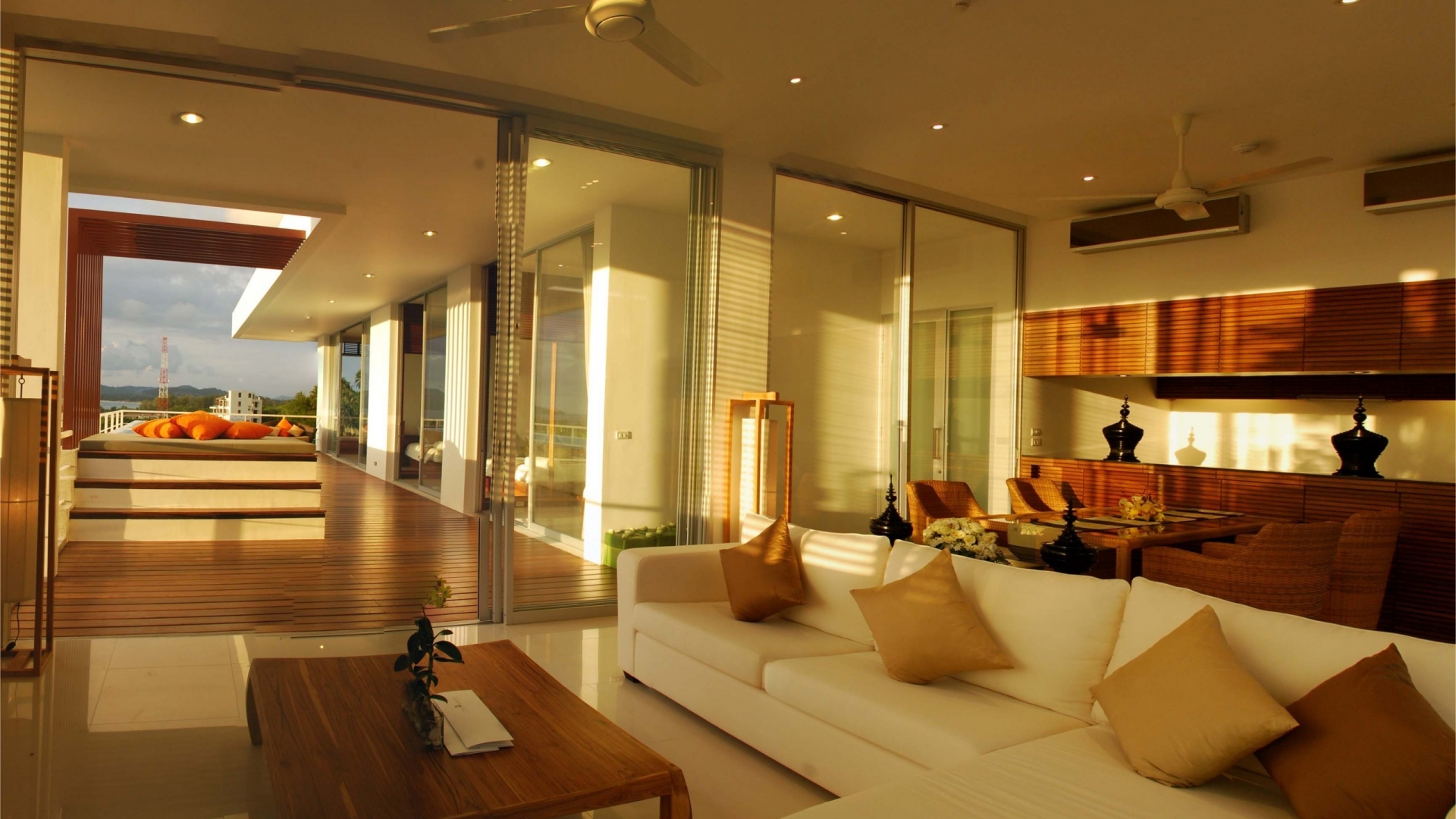 Penthouse Living Area for 1920 x 1080 HDTV 1080p resolution