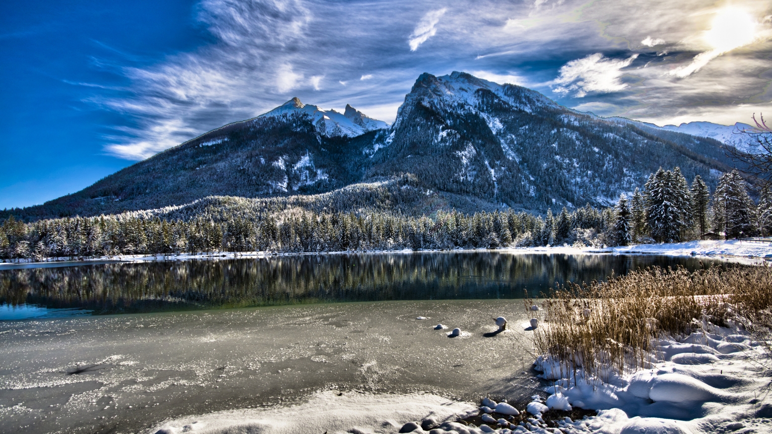 Perfect Winter Landscape for 1536 x 864 HDTV resolution