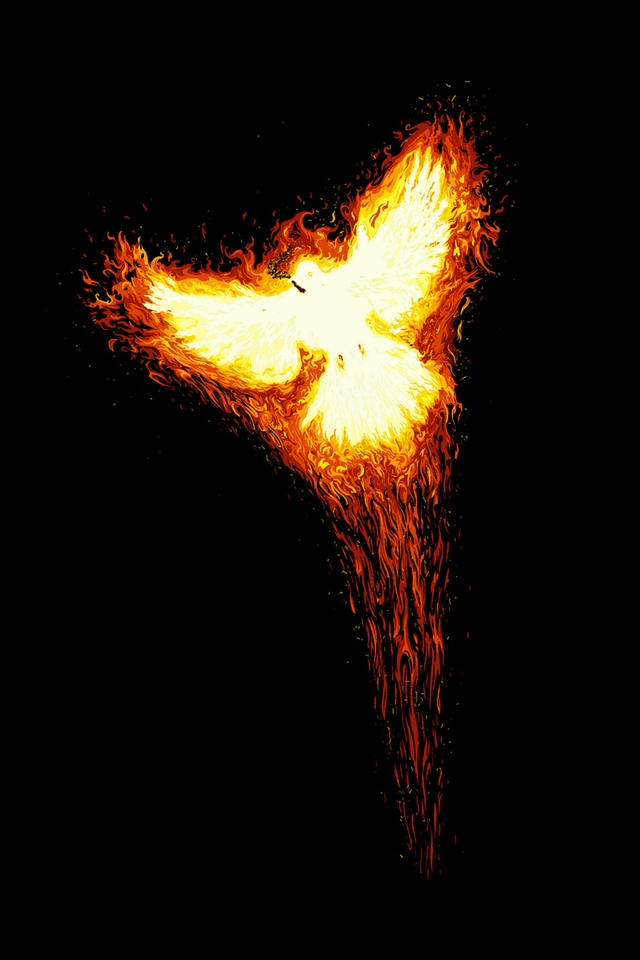 Phoenix Bird for 640 x 960 iPhone 4 resolution
