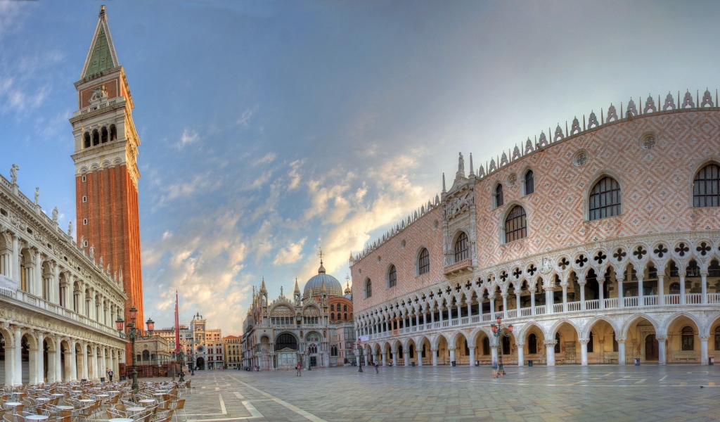 Piazza San Marco in Venice for 1024 x 600 widescreen resolution