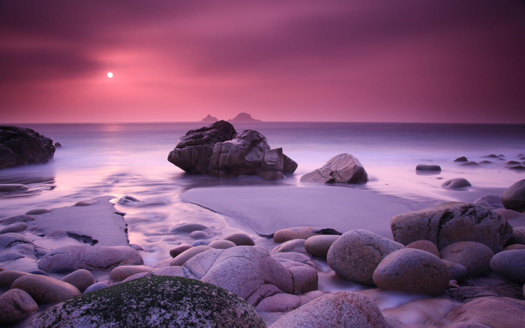 Pink Haze and Stones for 1680 x 1050 widescreen resolution