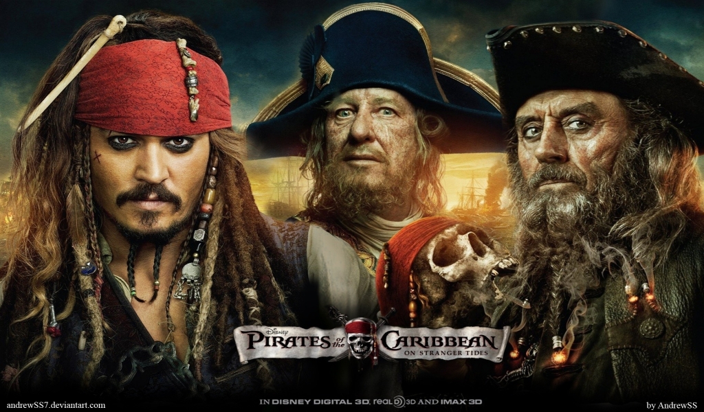 Pirates Caribbean 4 for 1024 x 600 widescreen resolution