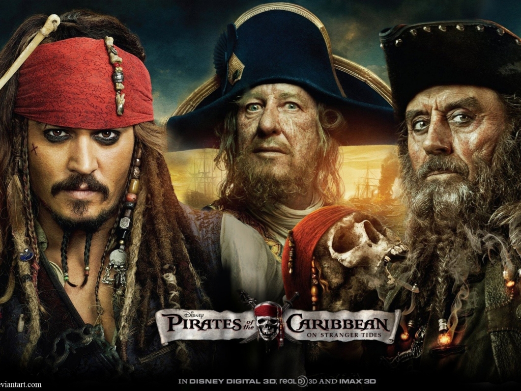 Pirates Caribbean 4 for 1024 x 768 resolution