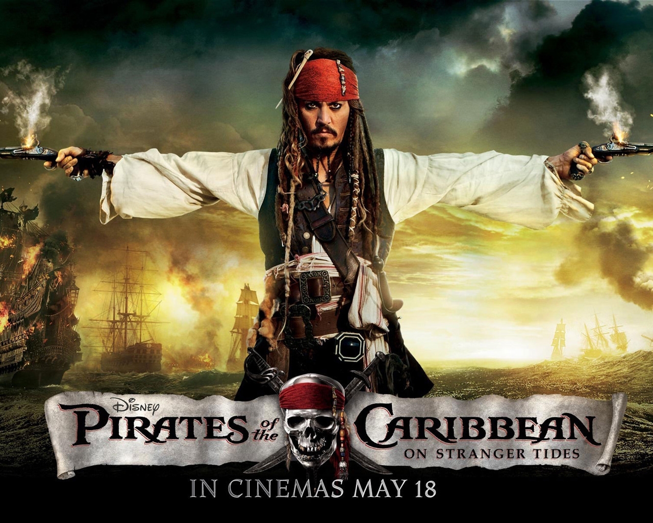 Pirates of the Caribbean 4 Poster for 1280 x 1024 resolution