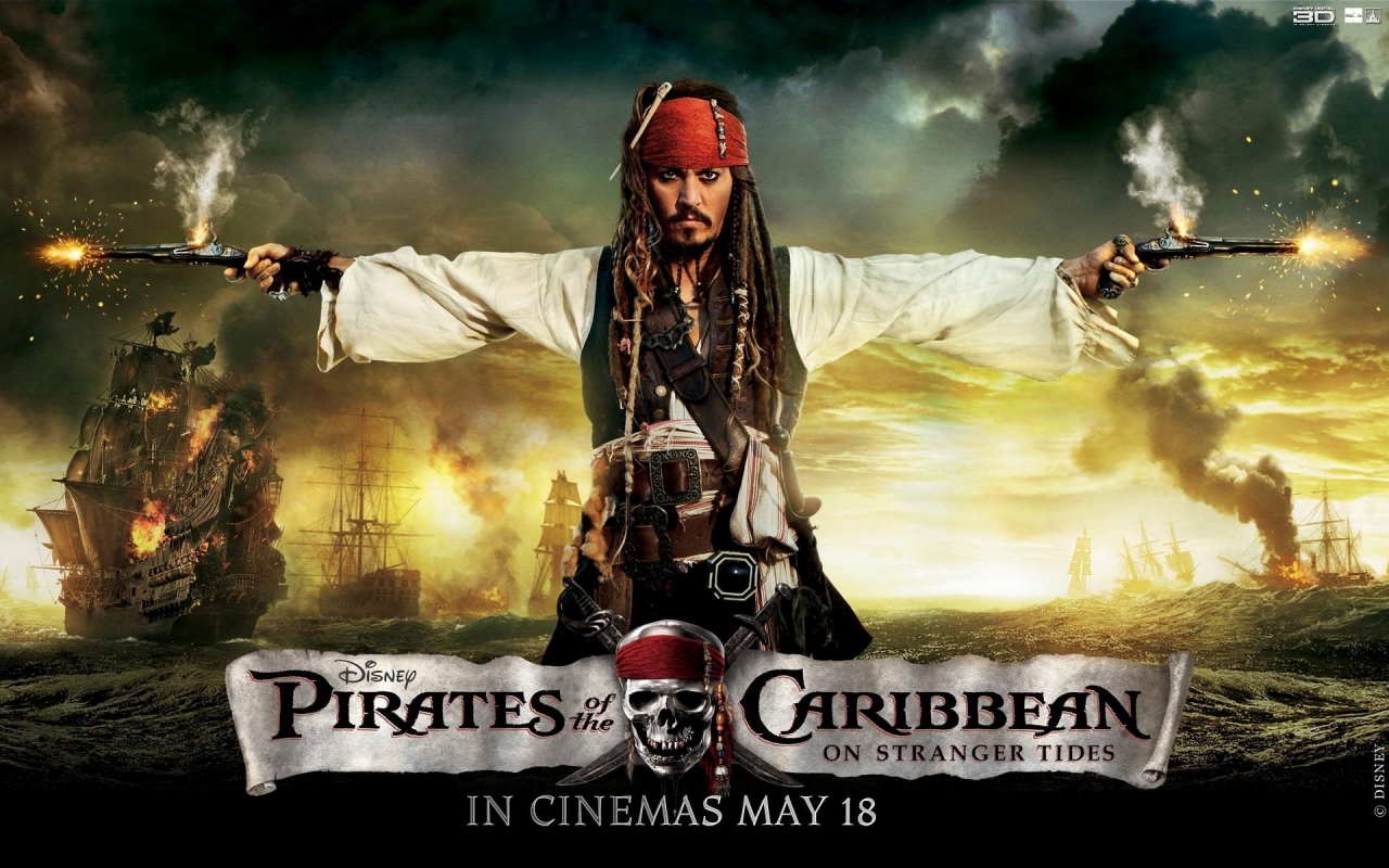 Pirates of the Caribbean 4 Poster for 1280 x 800 widescreen resolution