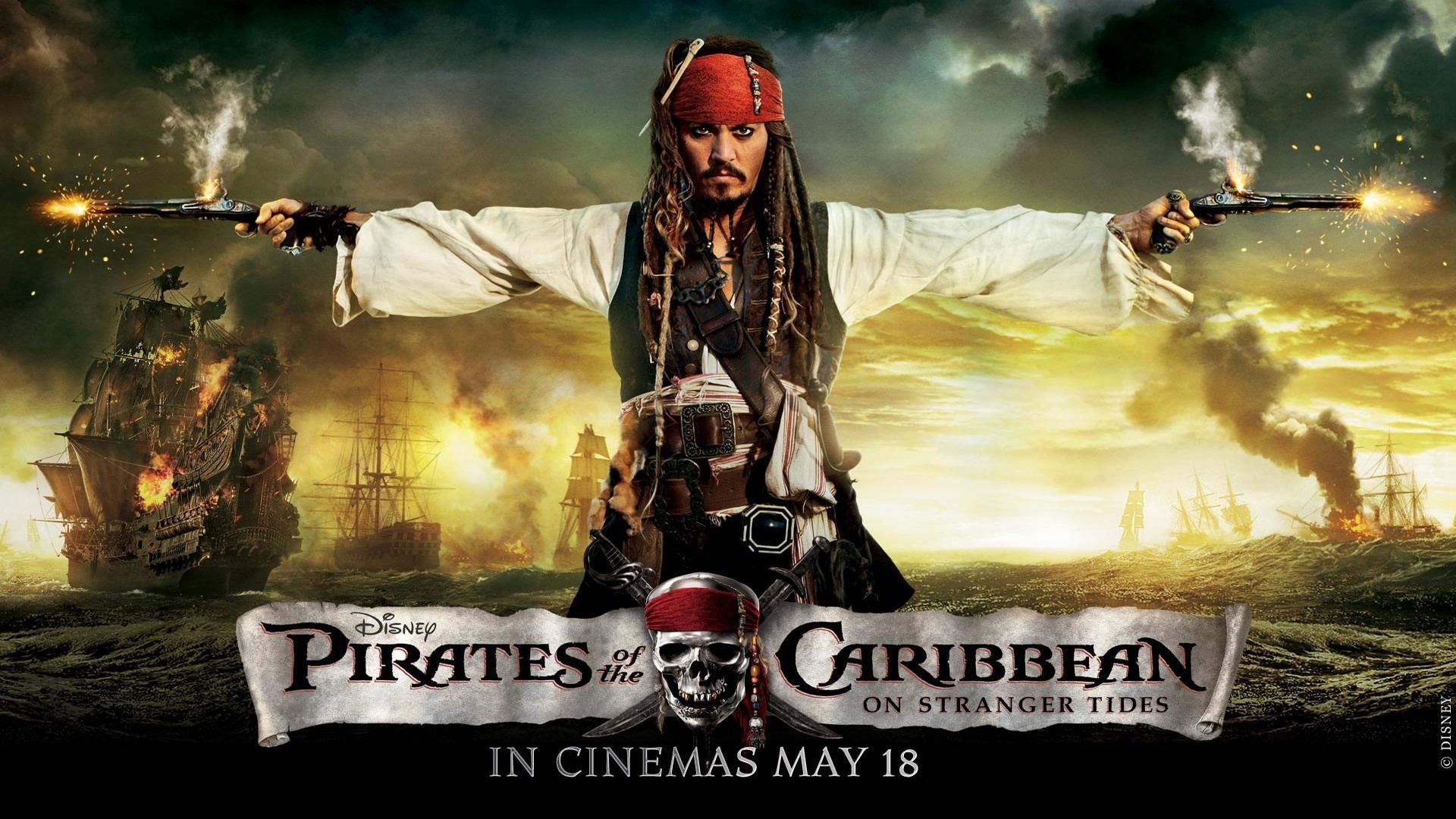Pirates of the Caribbean 4 Poster for 1920 x 1080 HDTV 1080p resolution