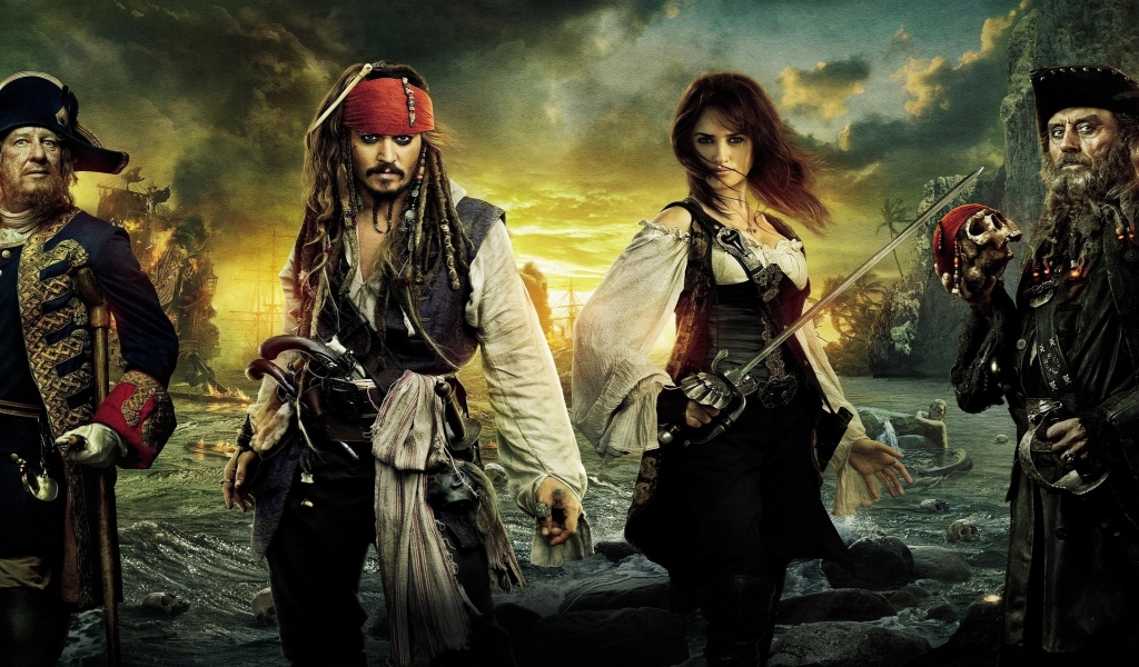 Pirates of the Caribbean Characters for 1024 x 600 widescreen resolution