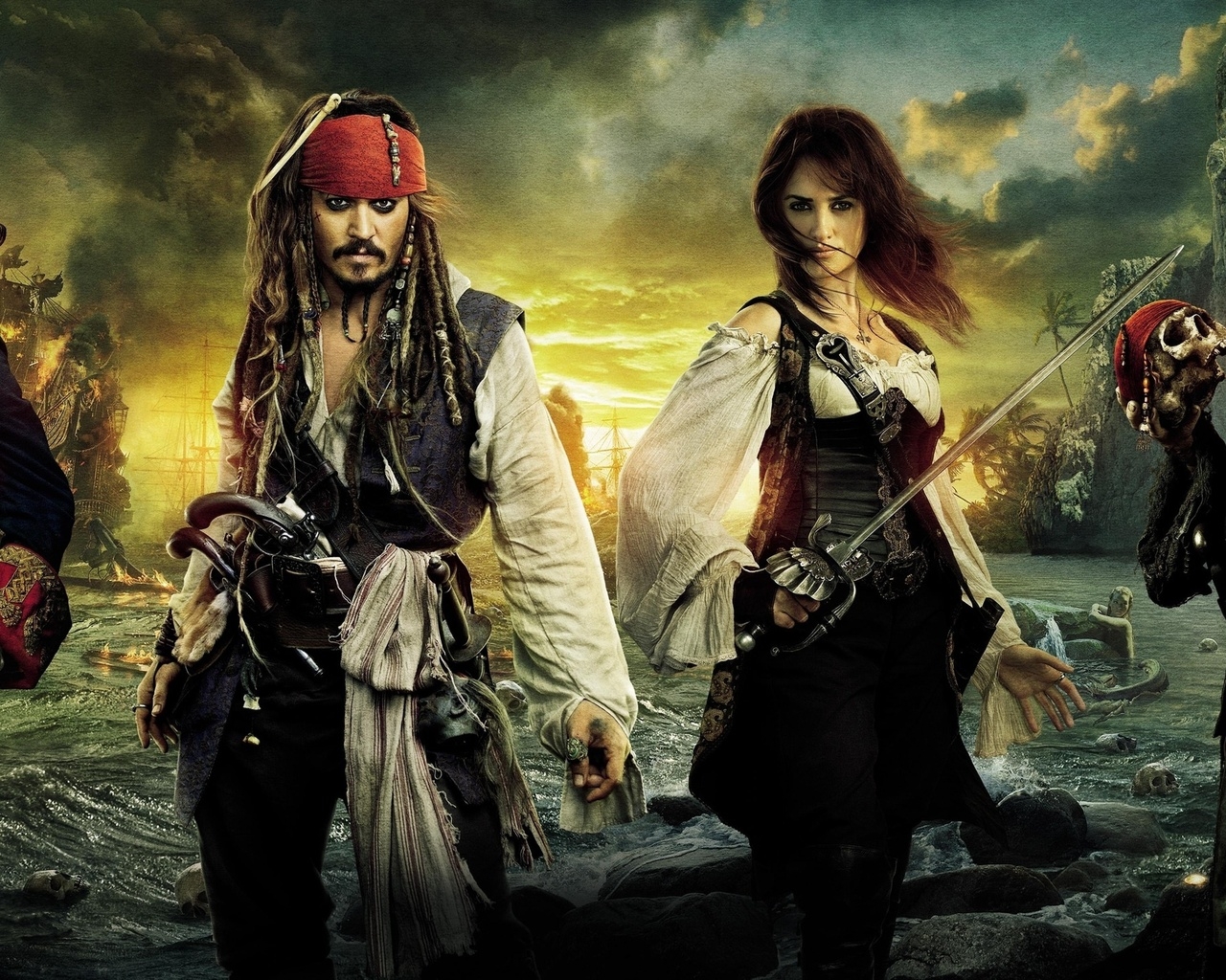 Pirates of the Caribbean Characters for 1280 x 1024 resolution