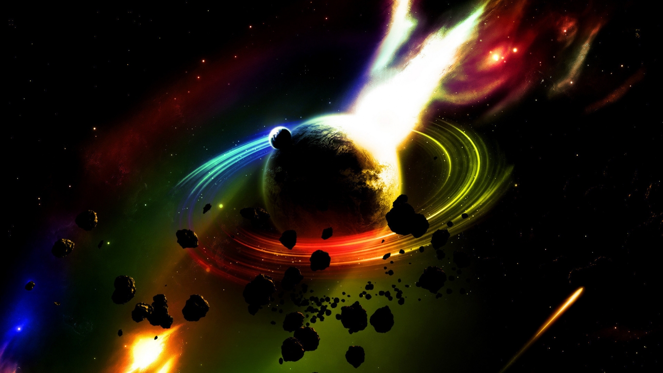 Planet in Fire for 1366 x 768 HDTV resolution