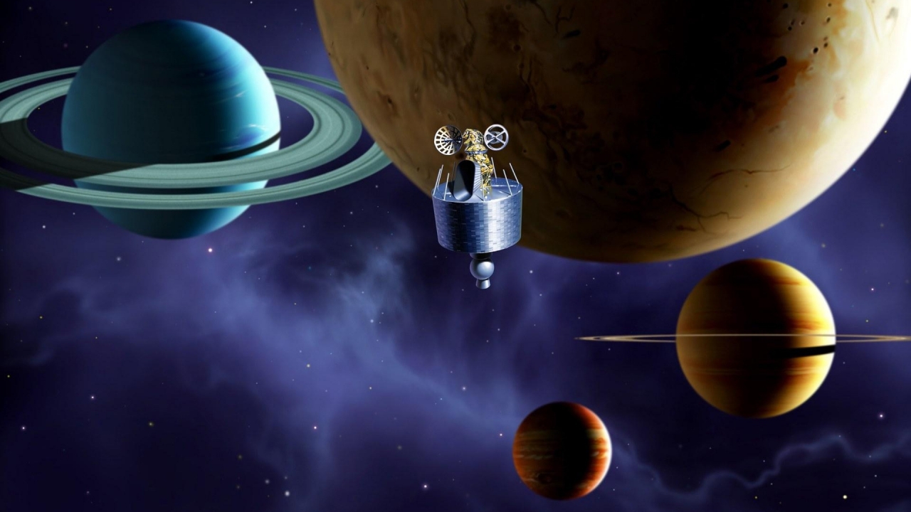 Planets and Earth for 1280 x 720 HDTV 720p resolution