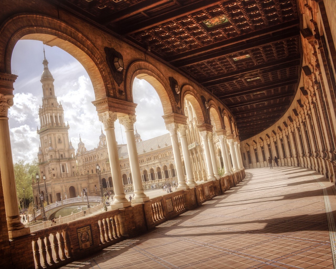 Plaza de Espana Sevilla for 1280 x 1024 resolution