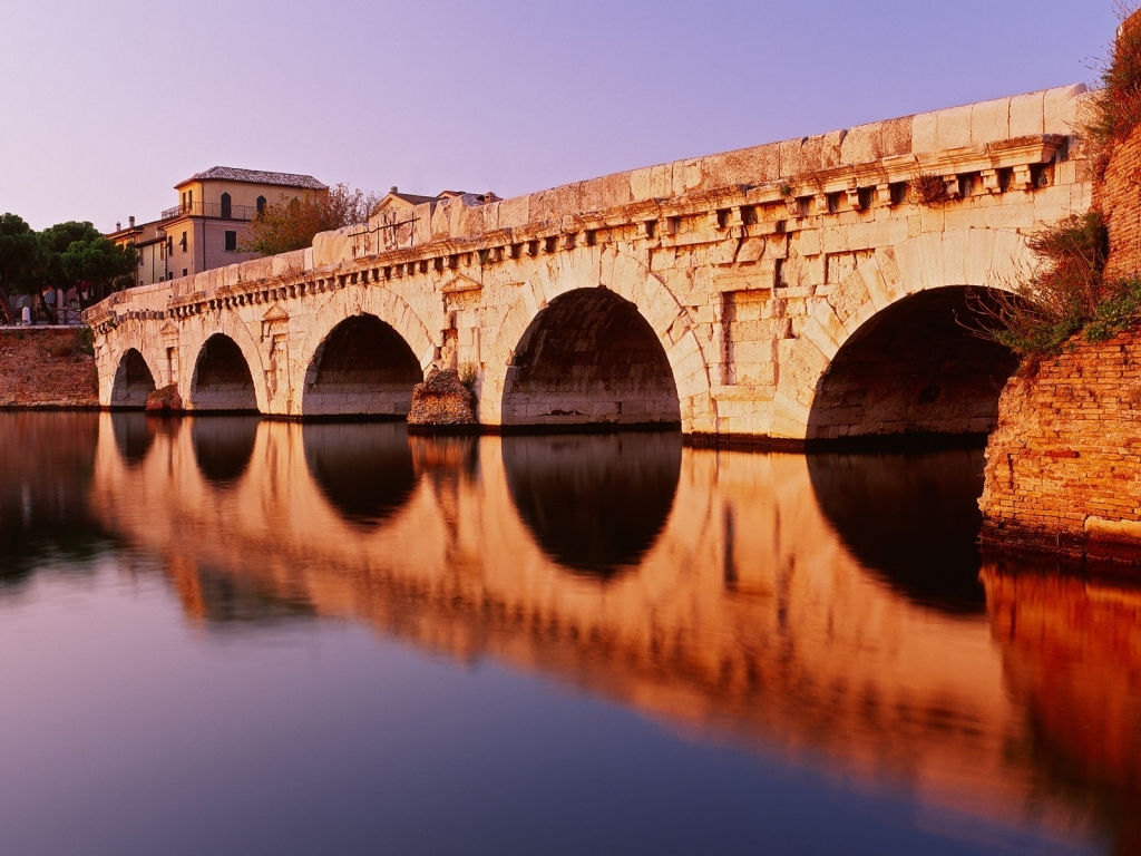 Ponte di Tiberio Rimini for 1024 x 768 resolution