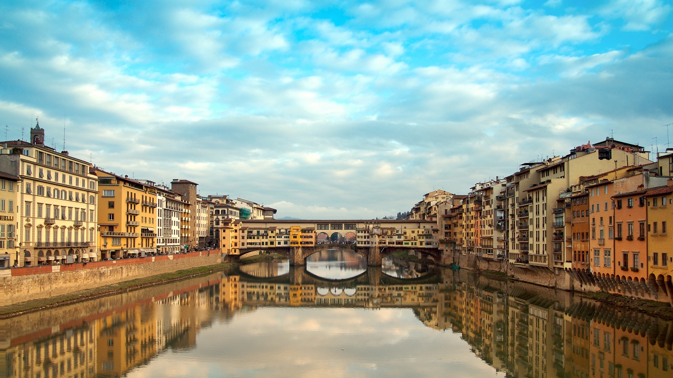 Ponte Vecchio Florence for 1366 x 768 HDTV resolution