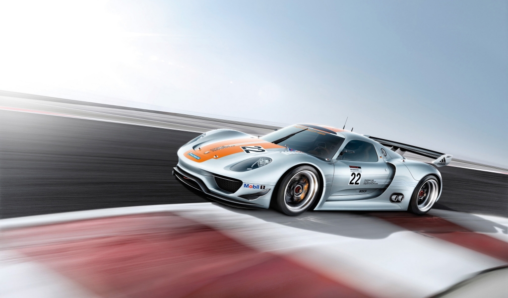 Porsche 918 RSR Speed for 1024 x 600 widescreen resolution