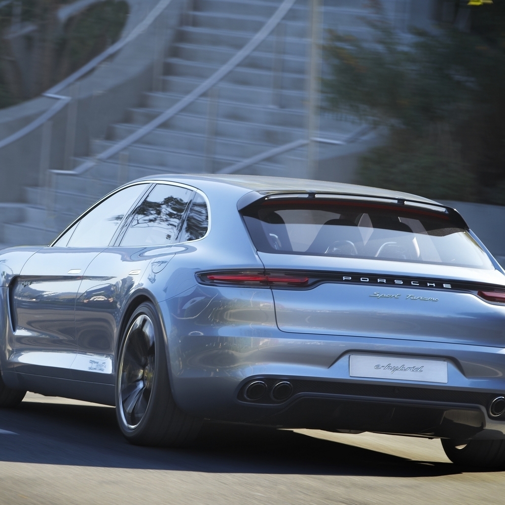 Porsche Panamera Sport Turismo Back View for 1024 x 1024 iPad resolution