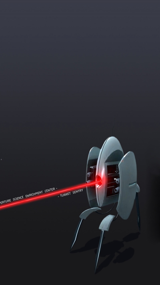 Portal Turret Sentry for 640 x 1136 iPhone 5 resolution