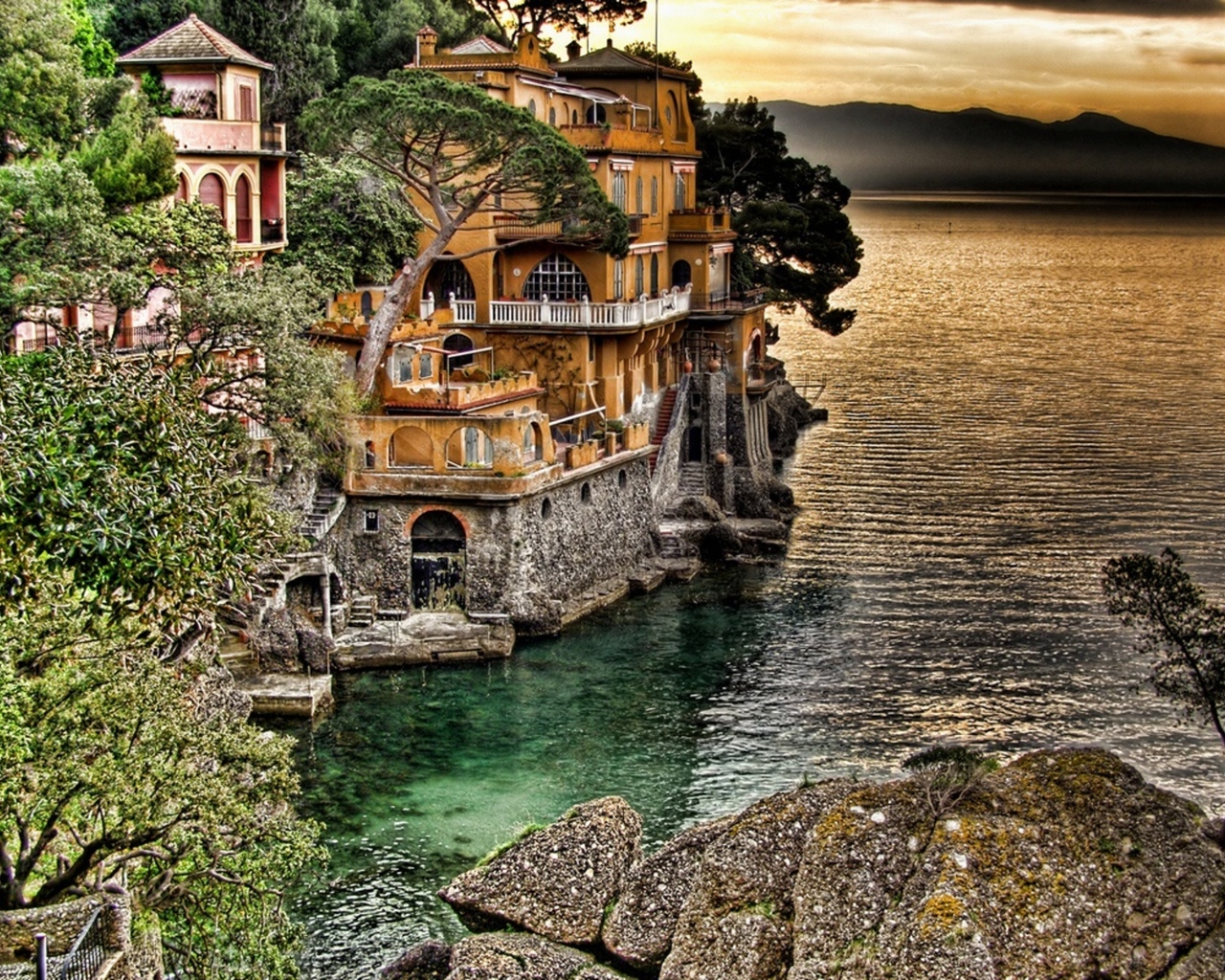 Portofino Coast View 1280 x 1024 Wallpaper