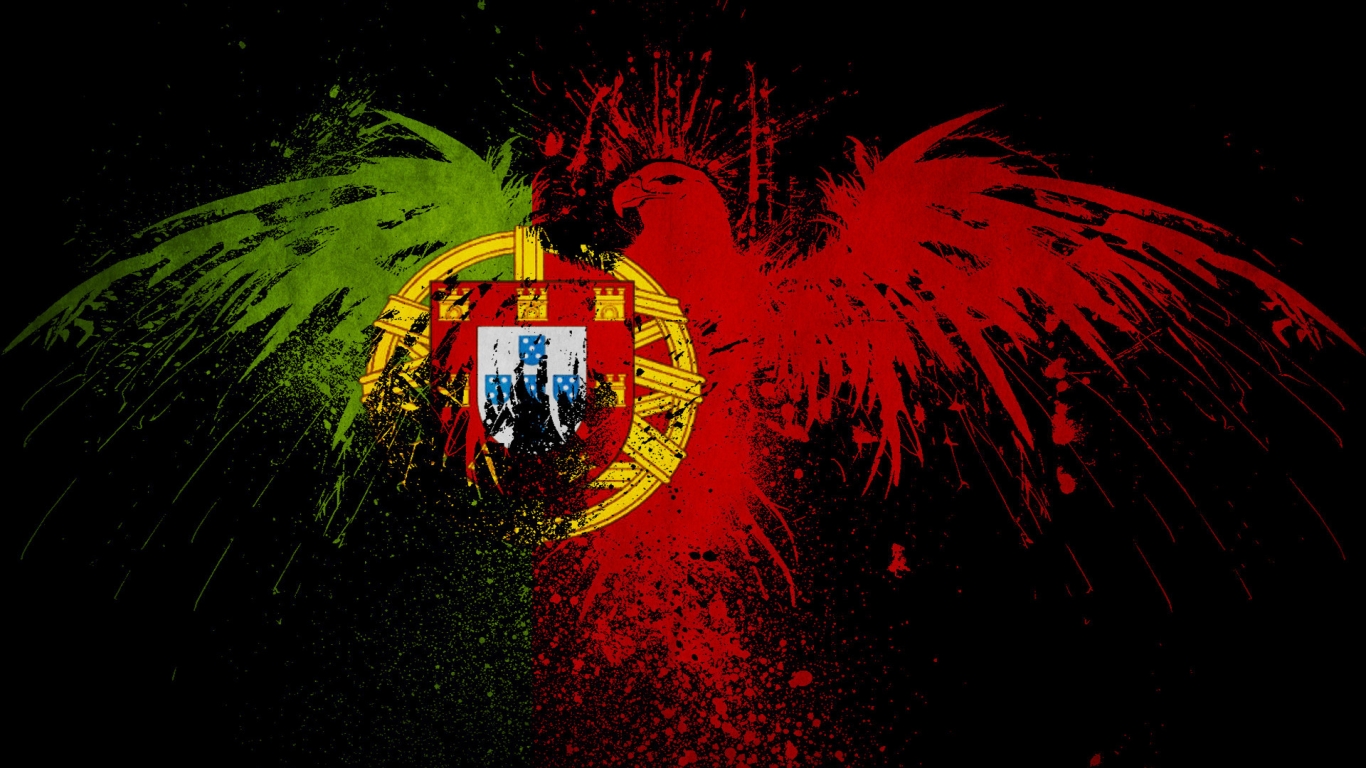 Portugal Flag for 1366 x 768 HDTV resolution