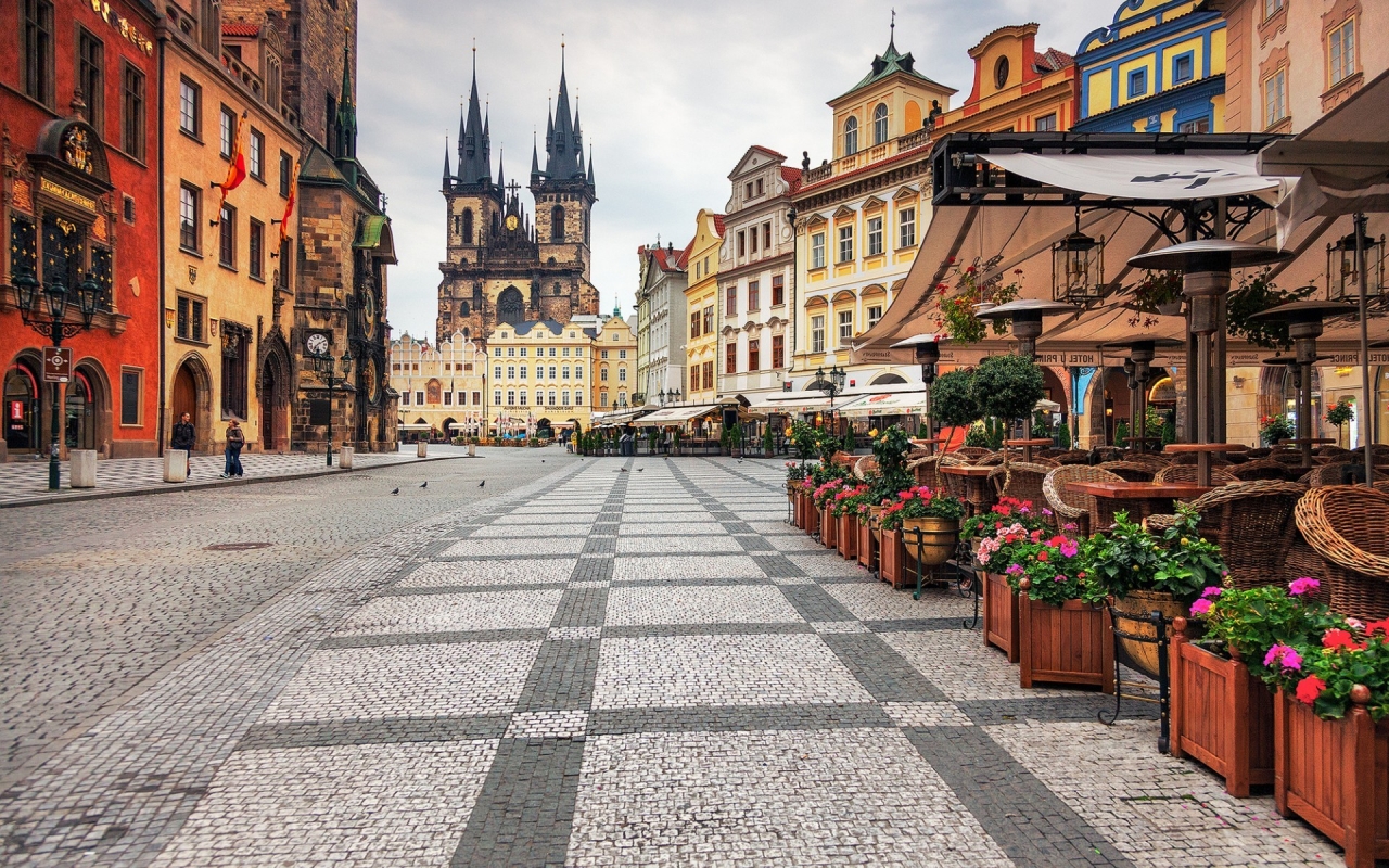 Prague City Center for 1280 x 800 widescreen resolution