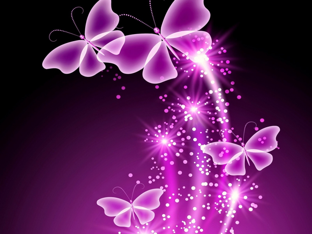 Purple Butterflies for 1024 x 768 resolution