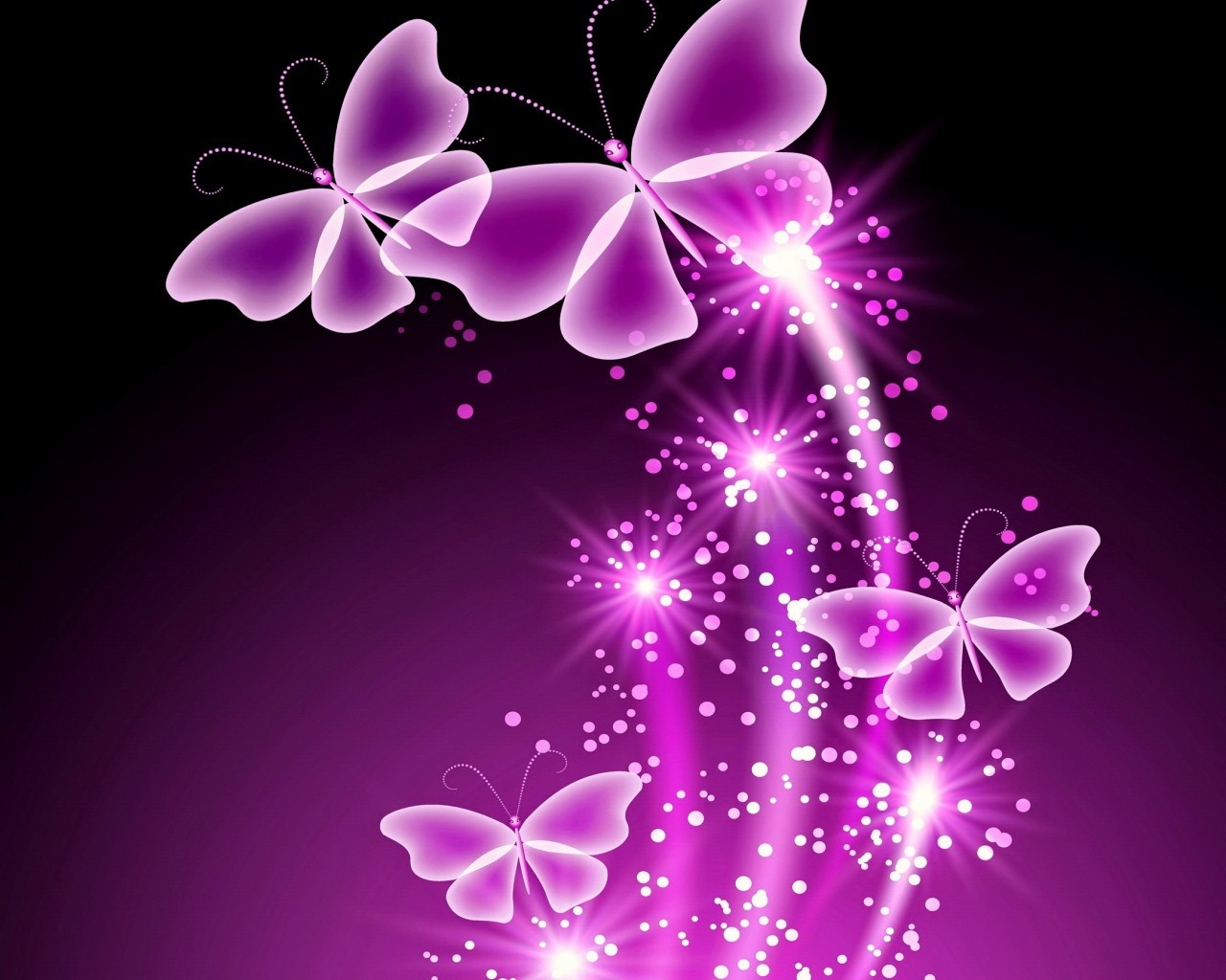 Purple Butterflies for 1280 x 1024 resolution