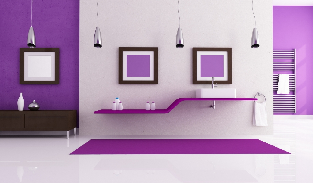 Purple Interior Design for 1024 x 600 widescreen resolution