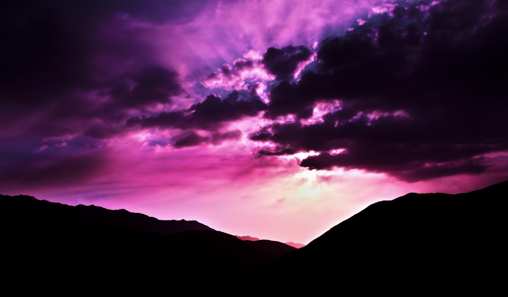 Purple Morning for 1024 x 600 widescreen resolution