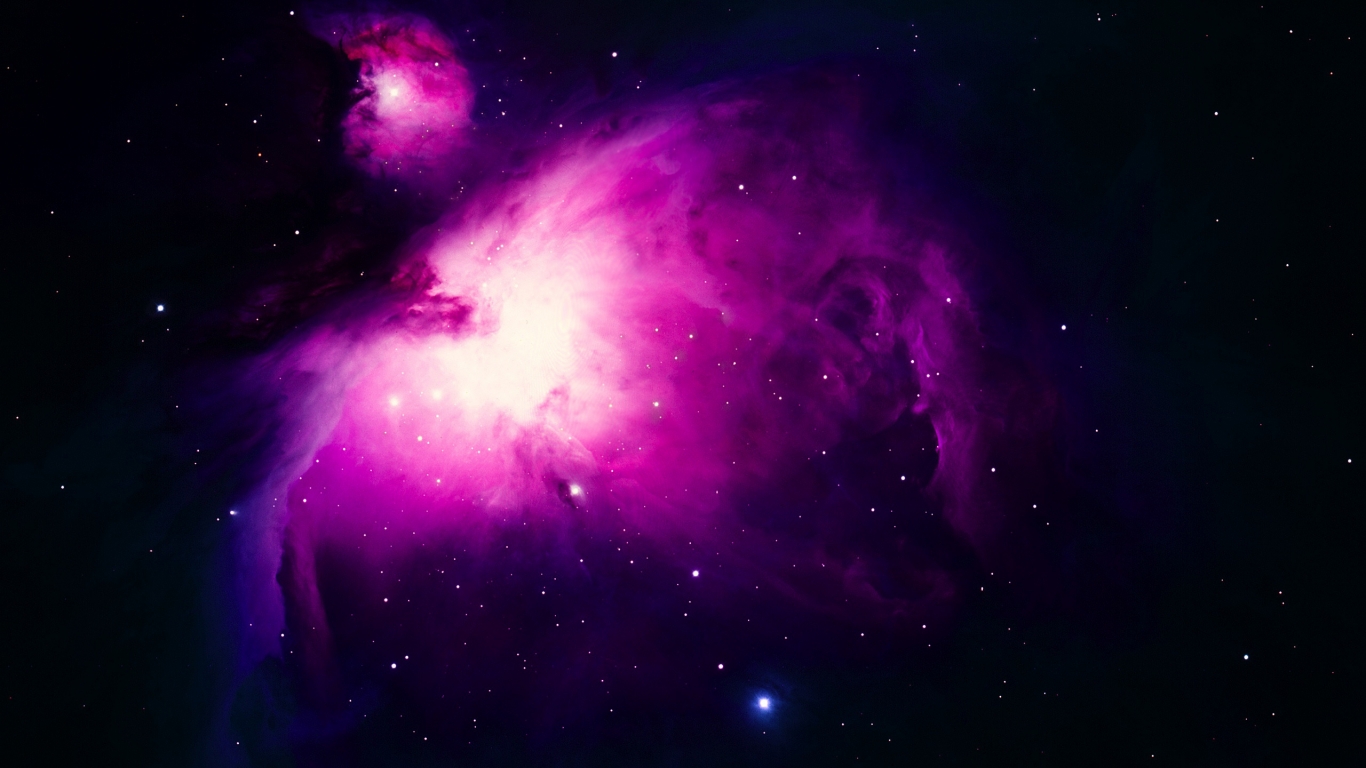 Purple Orion Nebula for 1366 x 768 HDTV resolution